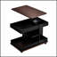 Table de bout réglable avec roulettes, table d'appoint moderne multifonctionnelle avec plateau relevable, plateau tournant à 360 ° et espace de rangement pour le salon, petit espace