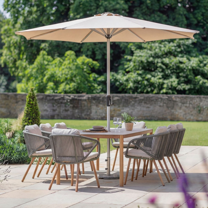 8 - Person Patio Dining Set with Rectangular Table , Cushions Included