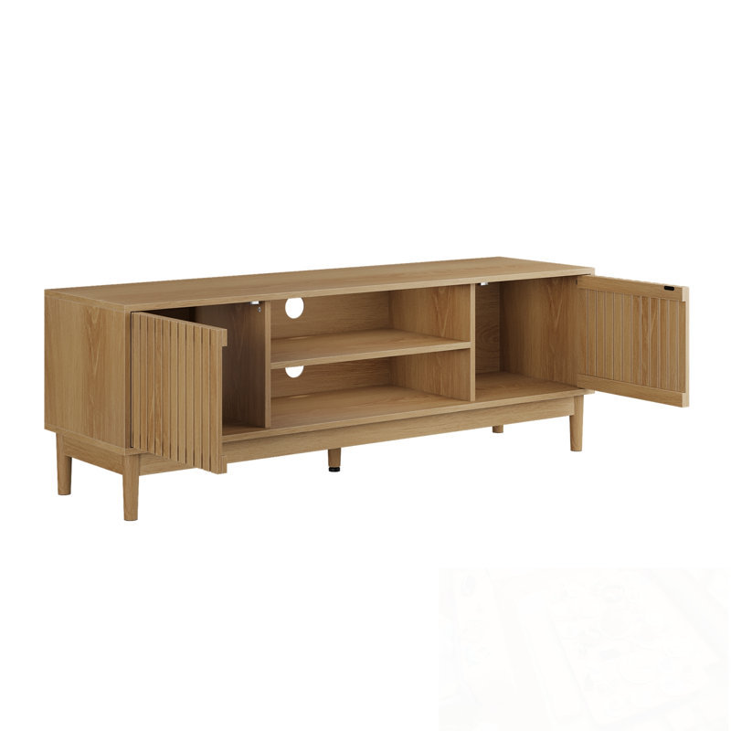 Stevie with open shelf and sturdy legs, Natural