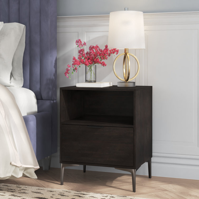 Mascolo Raycliff Wood + Metal Nightstand