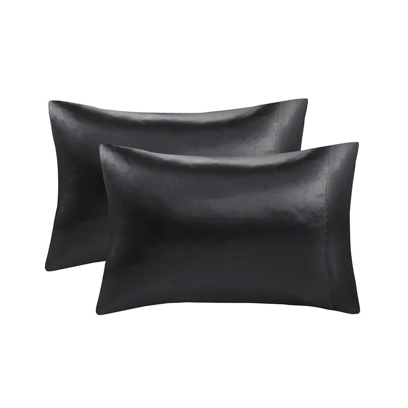 Ensemble de taies d'oreiller 2 pièces Gracie Mills Coralie, Noir