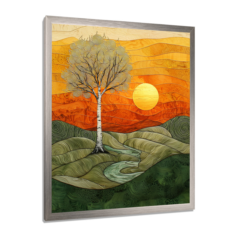 Whittlesey - paysages, impressions d'art mural, H 32 po x l 16 po, Argent, Avec cadre