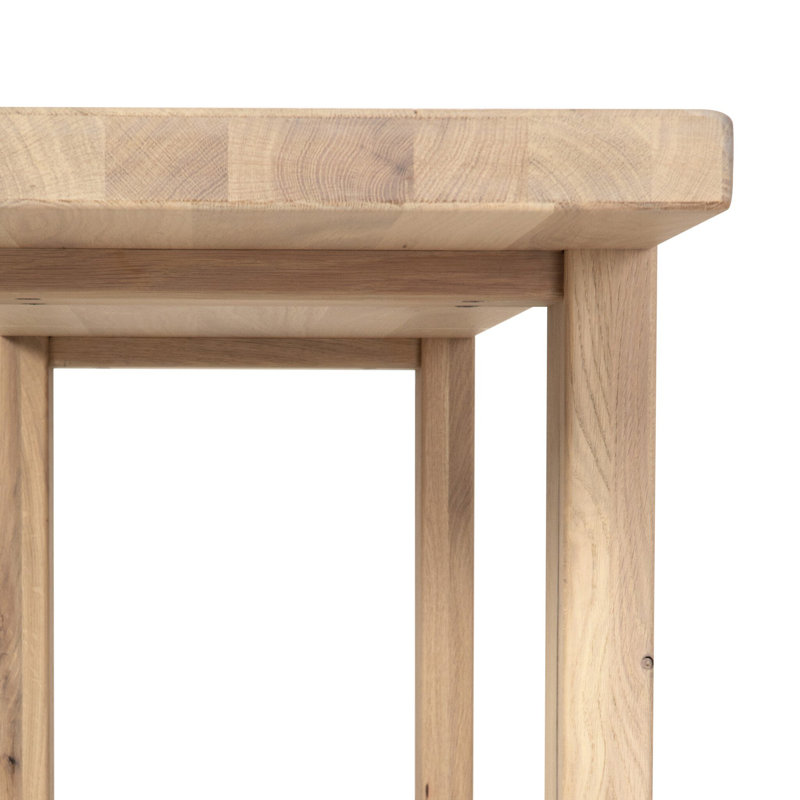 Matei 86 in. Solid Wood Console Table, Bleached Oak