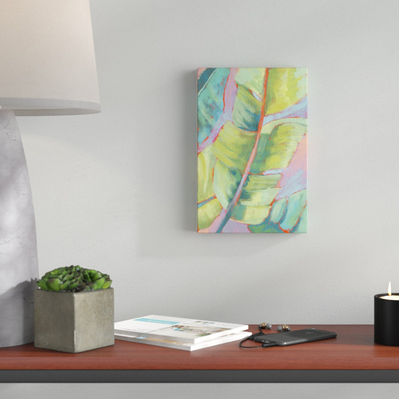 Vibrant Palm Leaves II by Jennifer Goldberger - Painting Print, 30cm H x 20cm W, Wrapped Canvas