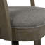 Tabouret tournant 31 "avec accoudoirs Williams, lin gris chiné Williams