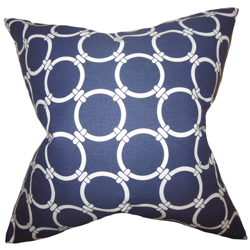 Bechet Reversible Throw Pillow, Apache Blue, 18" x 18", Does Not Apply