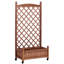 Lit de jardin surélevé avec treillis - paquet de 2 - jardinière en bois pour l'extérieur et support pour plante 30 couches