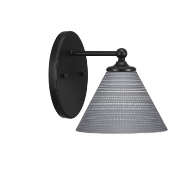Aitkens Wall Sconce Shown With 7" Gray Matrix Glass