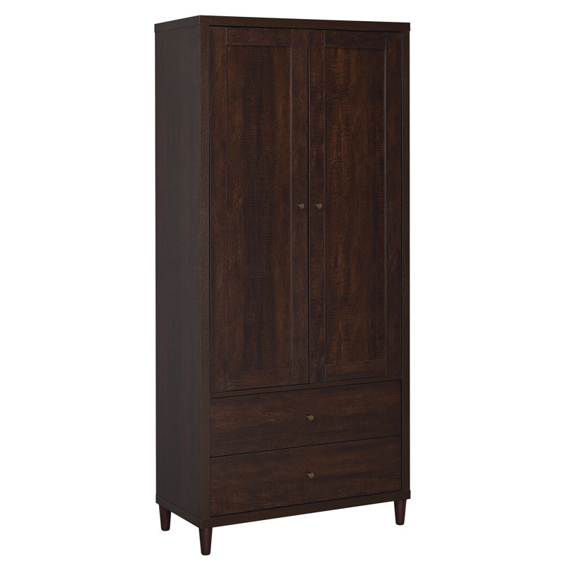 Aseneth 2-door Tall Accent Storage Cabinet Rustic Tobacco