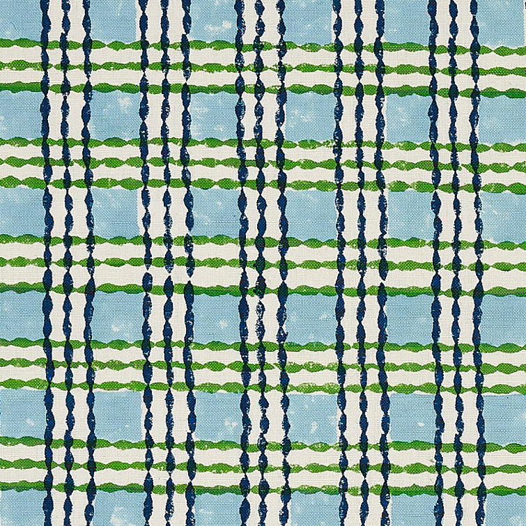 Schumacher x Molly Mahon Trellis Hand Block Print Fabric