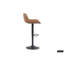 Bueche Swivel Upholstered Faux Leather Adjustable Height Bar Stool with Steel Frame-900145414