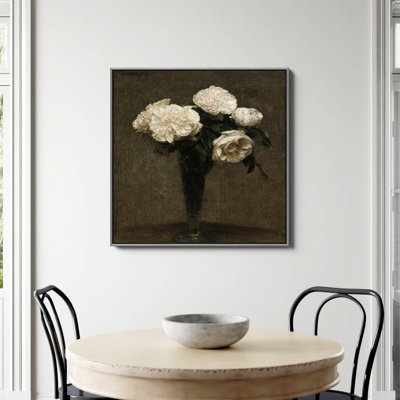 «Roses In A Vase Print» par Henri Fantin Latour