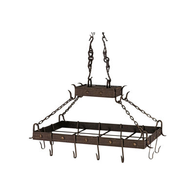Rectangular Hammered Pot Rack