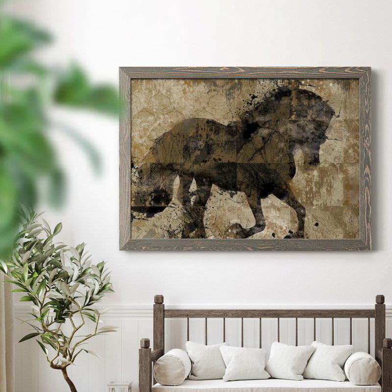 Midnight Stallion - cadre photo, impression sur toile, Gris, H 31,5 po x l 23,5 po x P 1,5 po