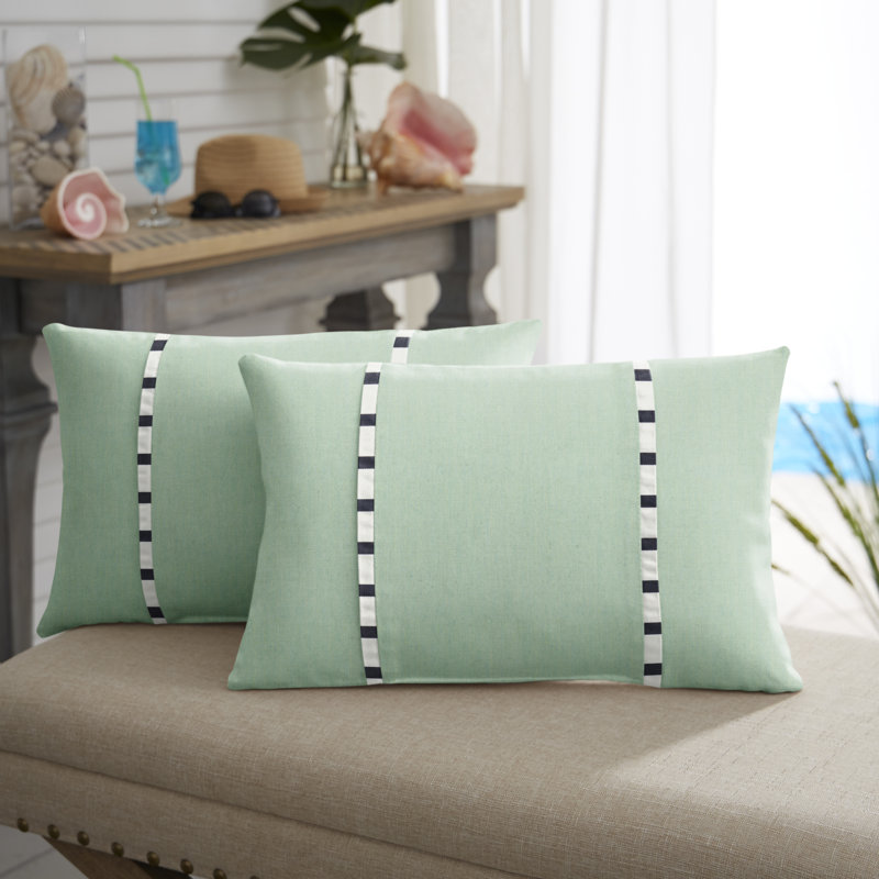 Coussin Keegan, 13 po x 20 po, Vert viride