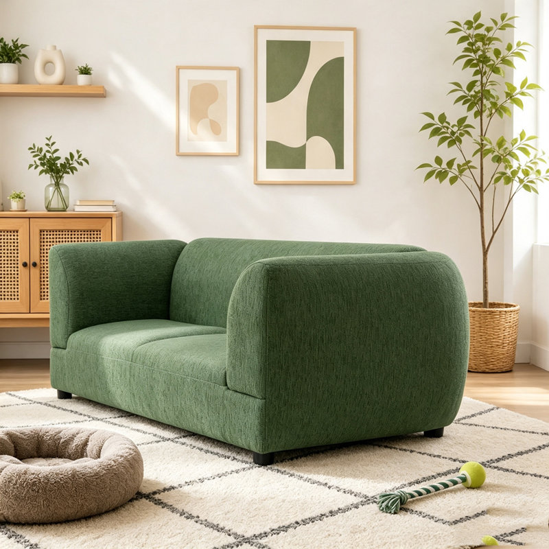 Canapé confortable surdimensionné pour chiens de taille moyenne / grande, Vert olive