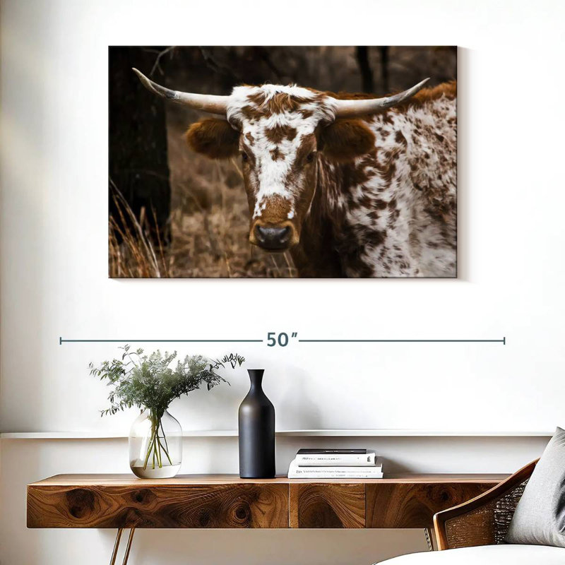 Brampt Longhorn Bull, 26" H x 39" W