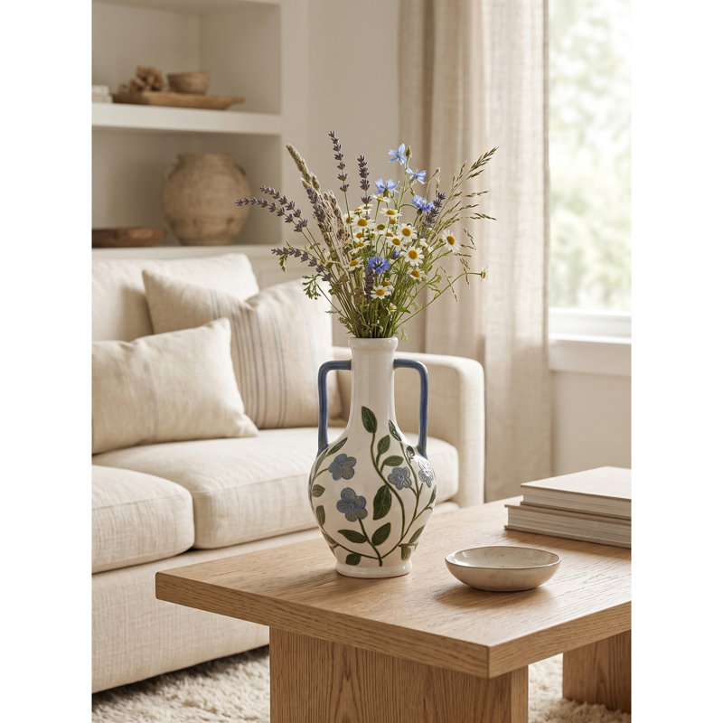 Vase floral en céramique Amphora