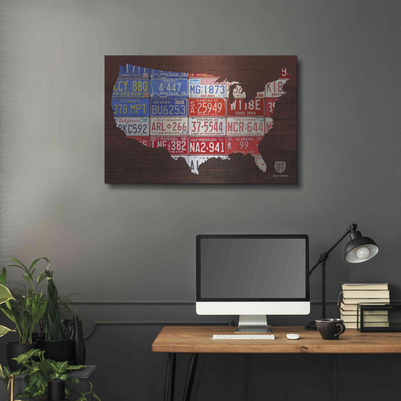 «USA Flag Map» par Design Turnpike, H 24 po x l 36 po