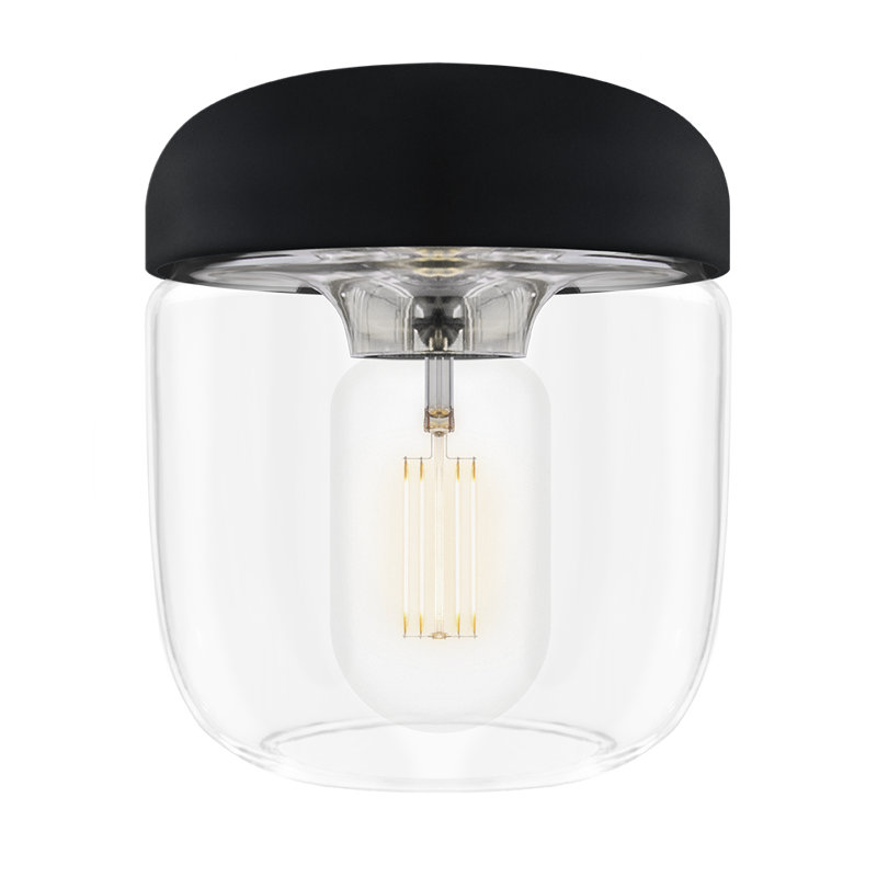 Luminaire suspendu en pot 1 lumière Hisako, Acier poli