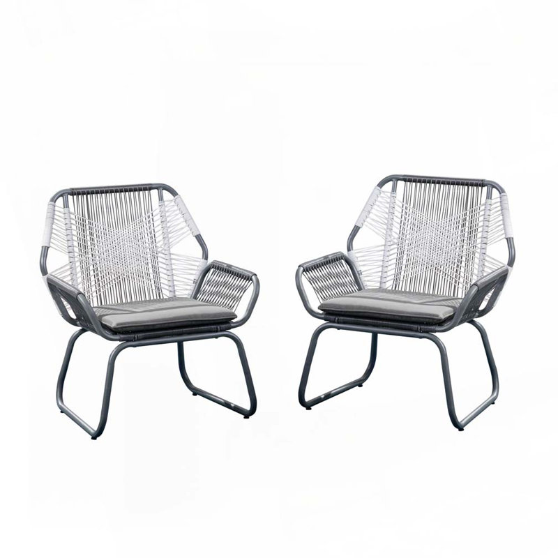 Fauteuil club d'extérieur en rotin PE