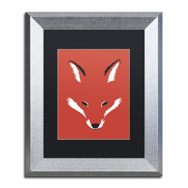 « foxy shape » par robert farkas, impression encadrée, H 14 po x l 11 po x P 0,5 po, Noir, Argent