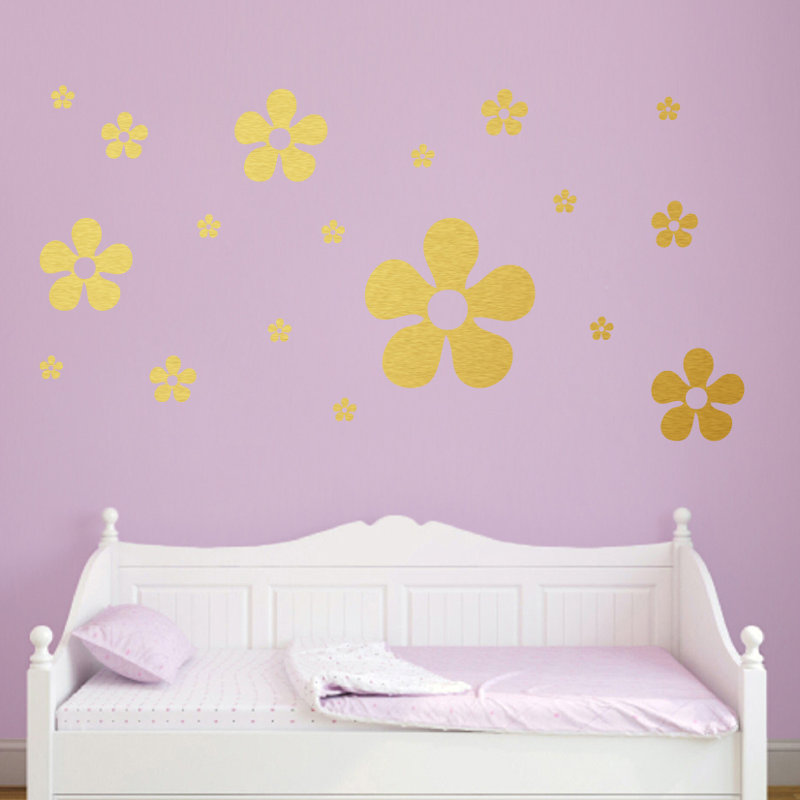 Plants & Flowers Non-Wall Damaging, Gold
