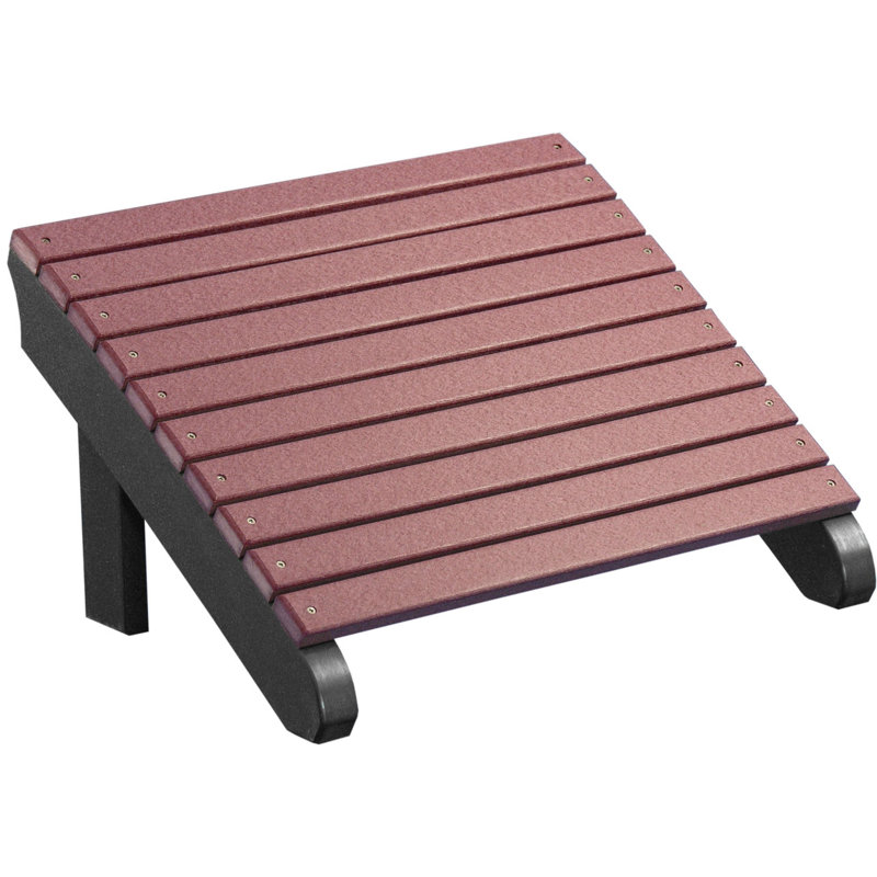 Repose-pieds adirondack en plastique deluxe Bowmans, Bois de cerisier / noir