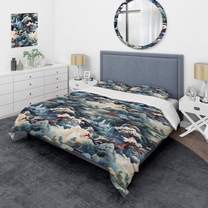 Literie Temple Serenity I, Housse de couette simple + 1 taie décorative stan