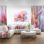« jolie painted floral design », reproduction d’impression sur toile tendue en mauve-19412691