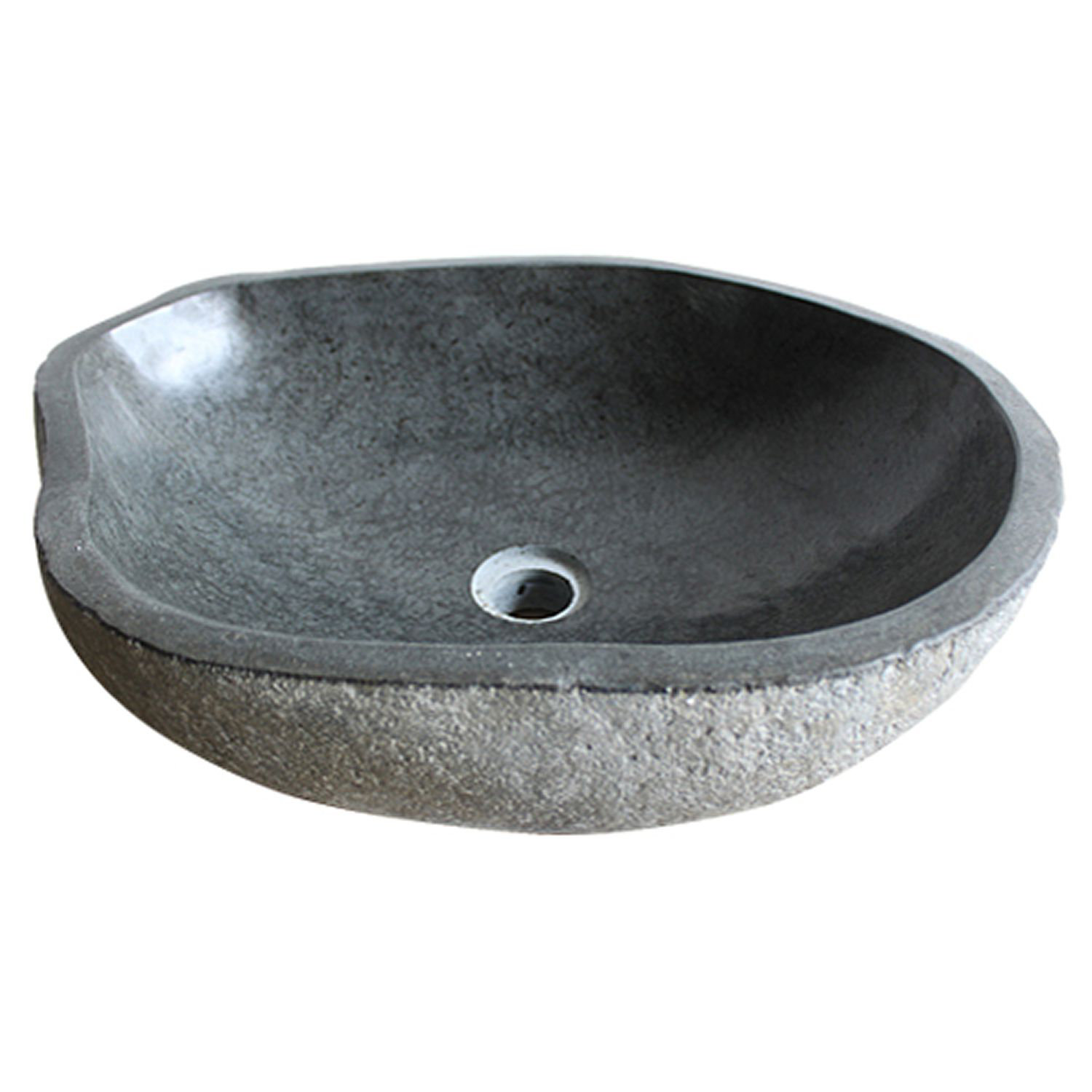 B.o.i 18'' Gray Stone Oval Vessel Bathroom Sink | Wayfair