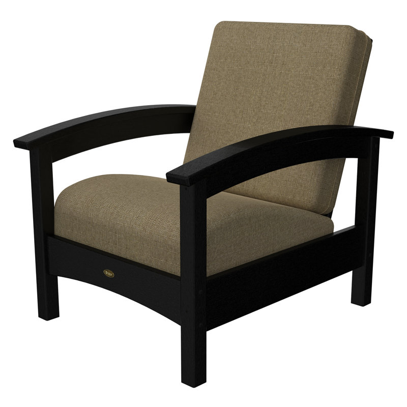 Rockport Club Chair, Charcoal Black / Sesame