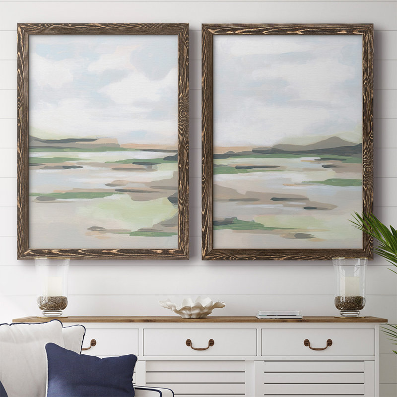 Toile encadrée Mesa Verde I-Premium - prête à être accrochée, H 31,5 po x l 88 po x P 1,5 po, Noyer