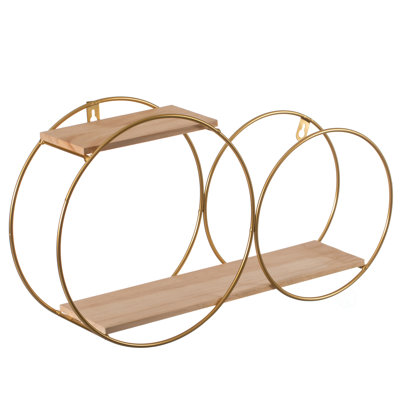 2 Piece Circle Pine Floating Shelf