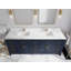 84 po Cambridge X P 22 po Meuble-lavabo double en D bleu marine Hale-109123019