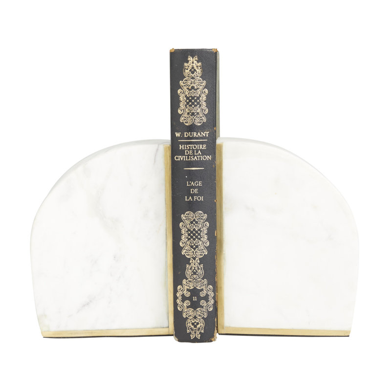 Serre-livres CosmoLiving par Cosmopolitan, Blanc