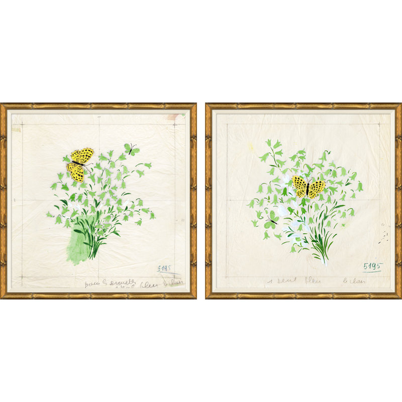 Clochettes Et Papillons Print by Paule Marrot Soicher Marin