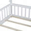 Lit simple, plancher en forme de tente, avec garde-corps, lattes-587513081