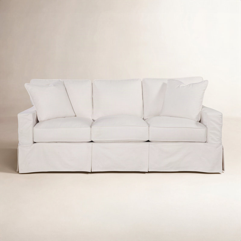 Gramercy Park 81'' Slipcovered Sofa, Air Dream Mattress, Eggshell Crypton Performance; 0884-93