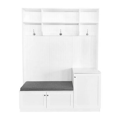 Cadejuste Hall Tree 59'' Wide with Bench and Shoe Storage -  Wildon HomeÂ®, AF4C3BC426744A0AAE863FA1CD18E3D7