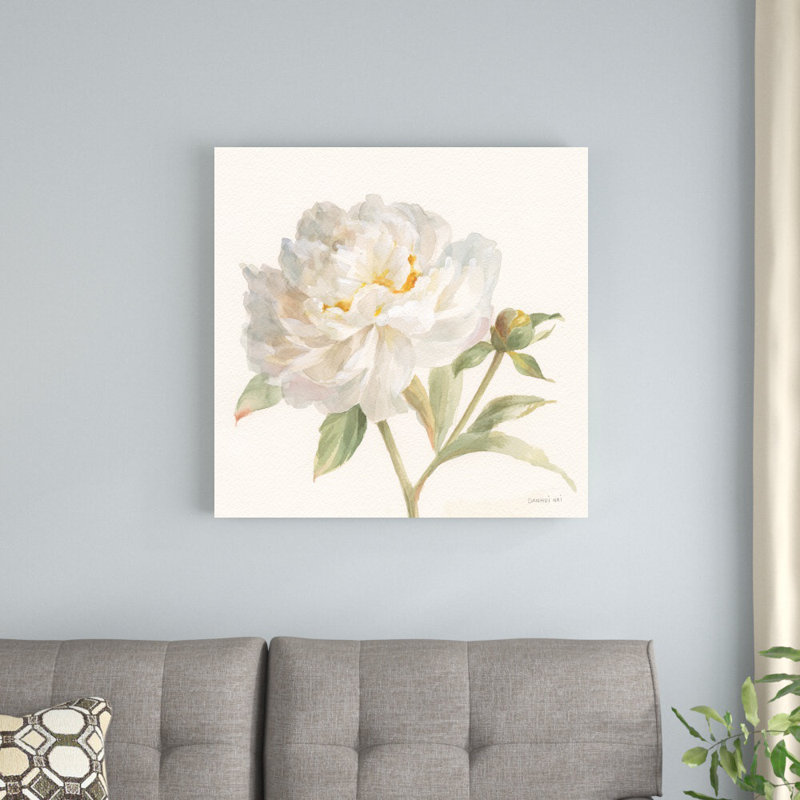 «Garden Peony» par Danhui Nai, reproduction d'art sur toile tendue, H 30 po x l 30 po