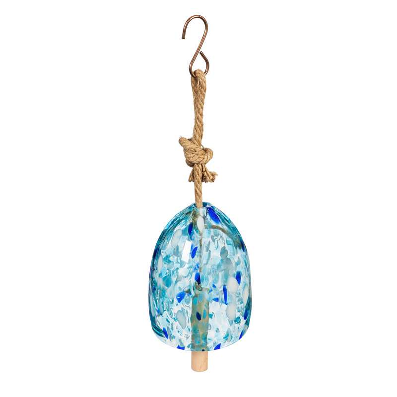 Carillon de clochette Art Glass, Bleu clair