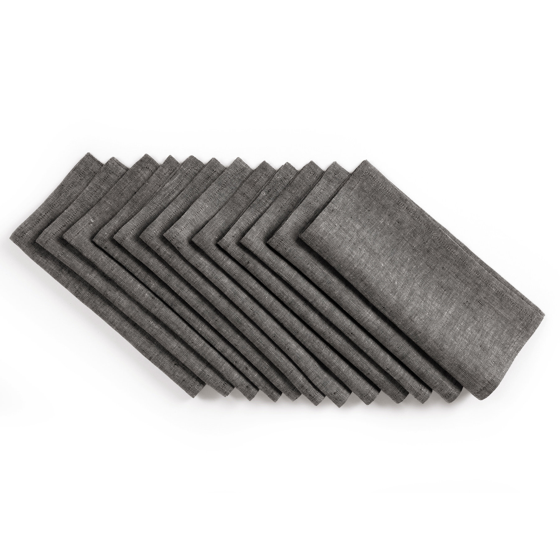 12 Cloth Napkins - Solid Greys