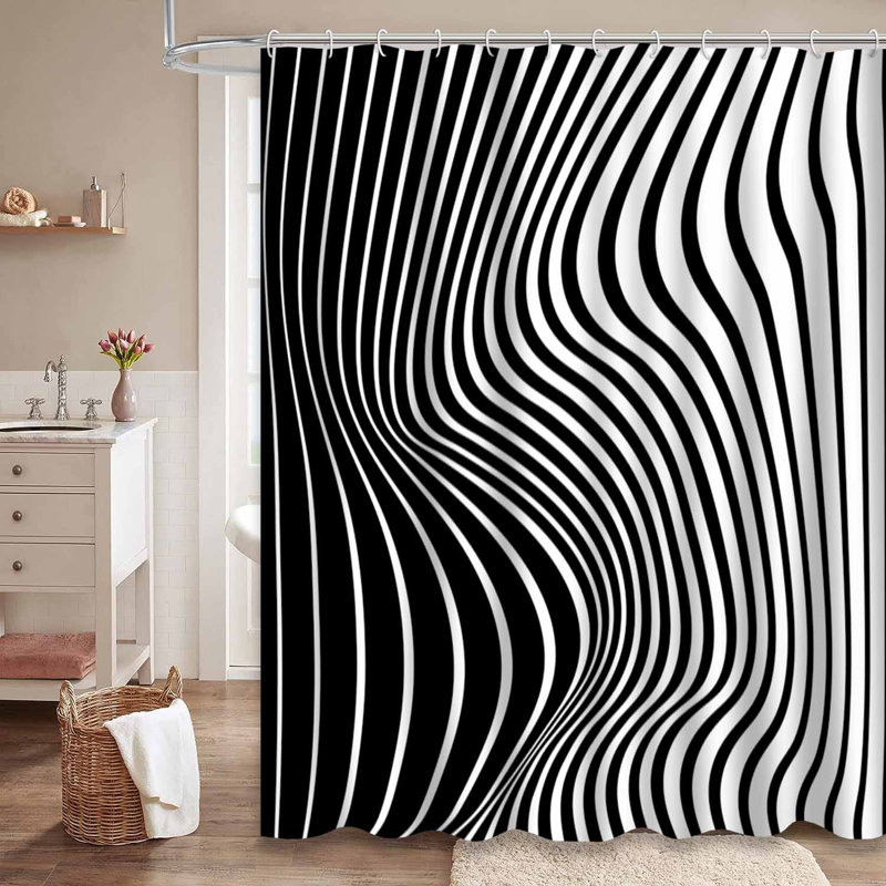 Rideau de douche avec 12 crochets, L 72 po x l 84 po