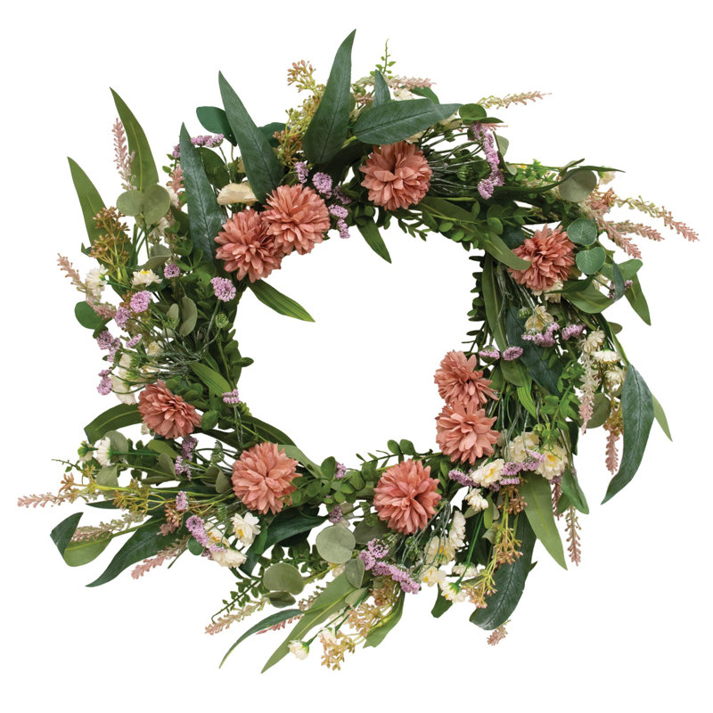 Couronne florale en polyéthylène 24 po Floral Flair