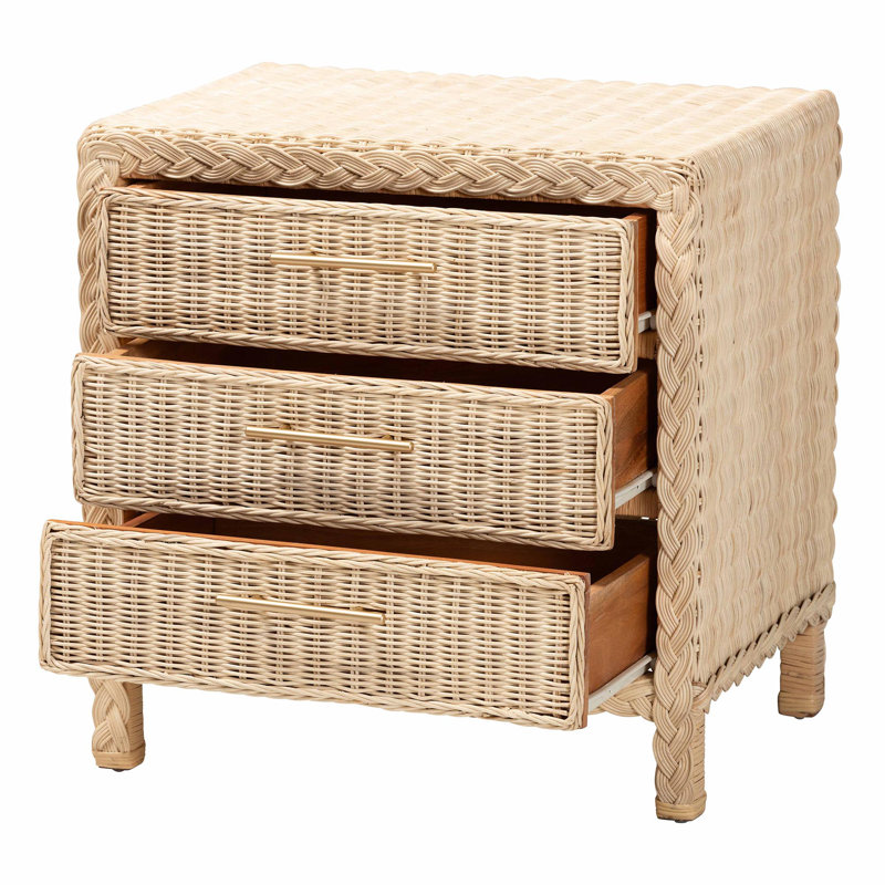Table de chevet 3 tiroirs Camodeca