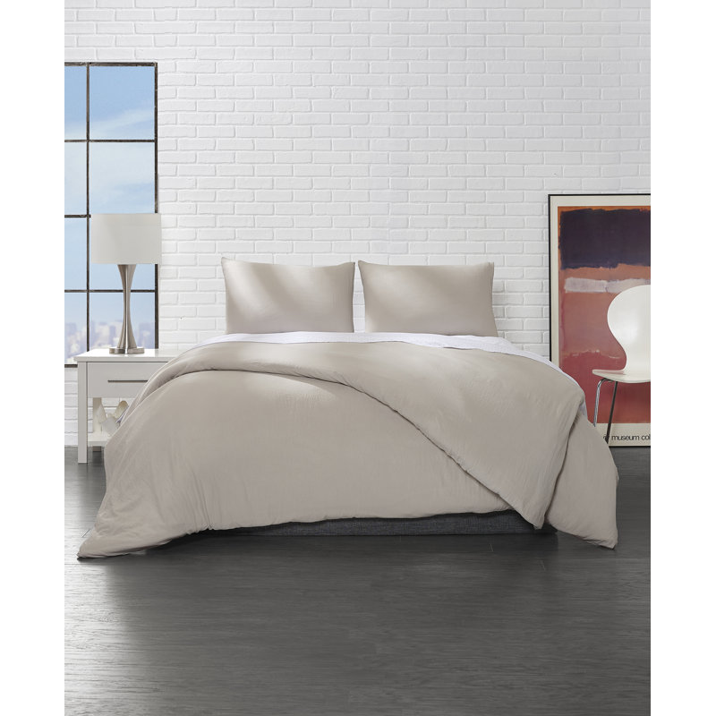 Ensemble de housse de couette en microfibre Home Collection Cozy Touch, Très grand, Taupe