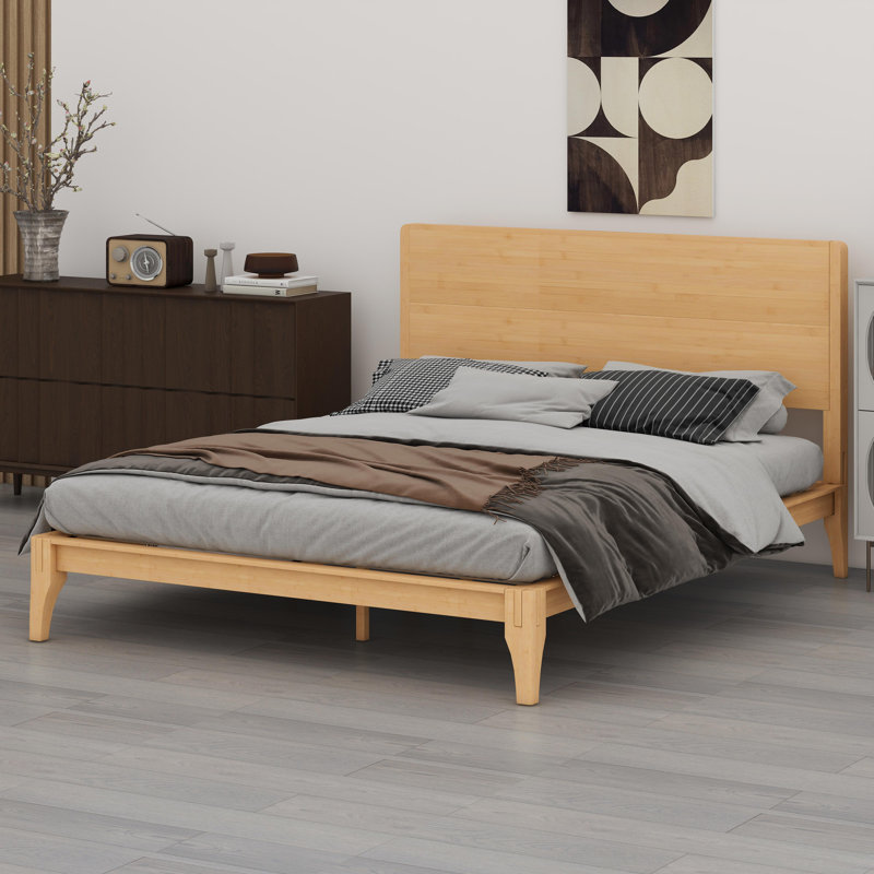 Wood Platform Bed, Natural