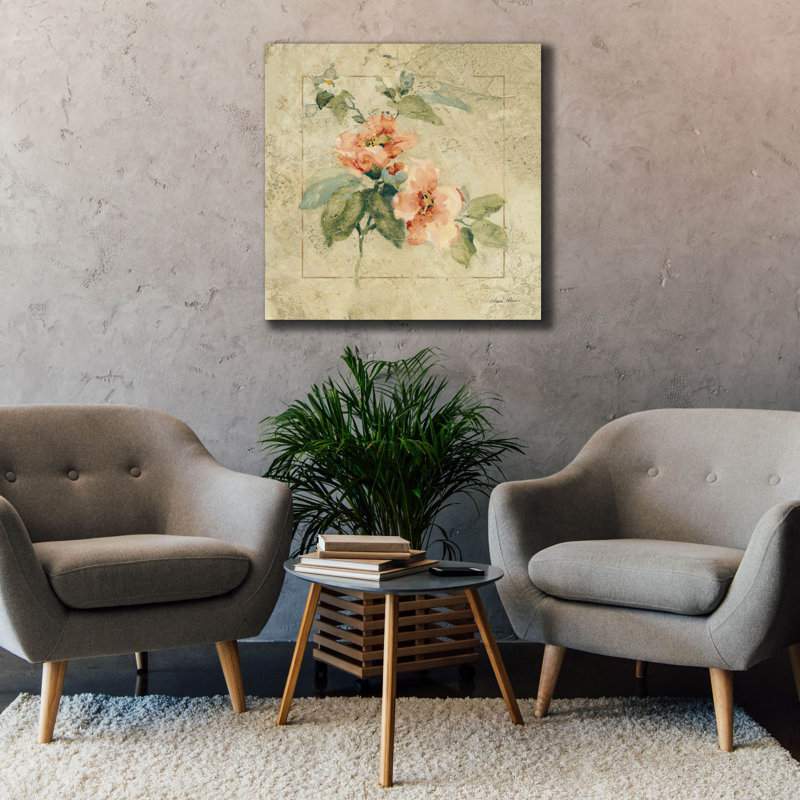 «Provence Rose 1» par Cheri Blum, art mural sur toile, H 37 po x l 37 po x P 1,5 po