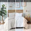 Édredon pour lit simple, médaillon brodé aspect fausse fourrure simple, extérieur